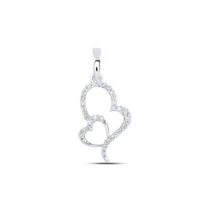 10K White Gold Round 1/6 ctw Diamond Heart Nicoles Dream Collection Pendant
