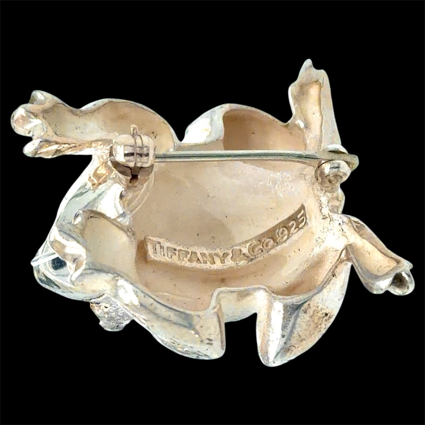 Tiffany & Co Vintage Sterling Silver Toad Frog Brooch Pin 12.1g