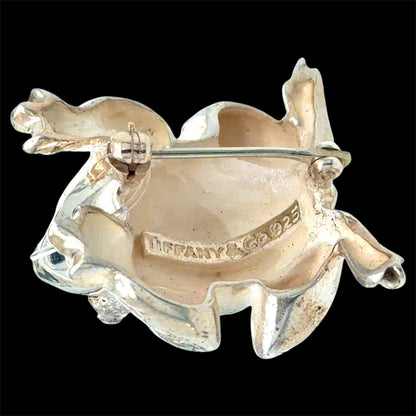 Tiffany & Co Vintage Sterling Silver Toad Frog Brooch Pin 12.1g