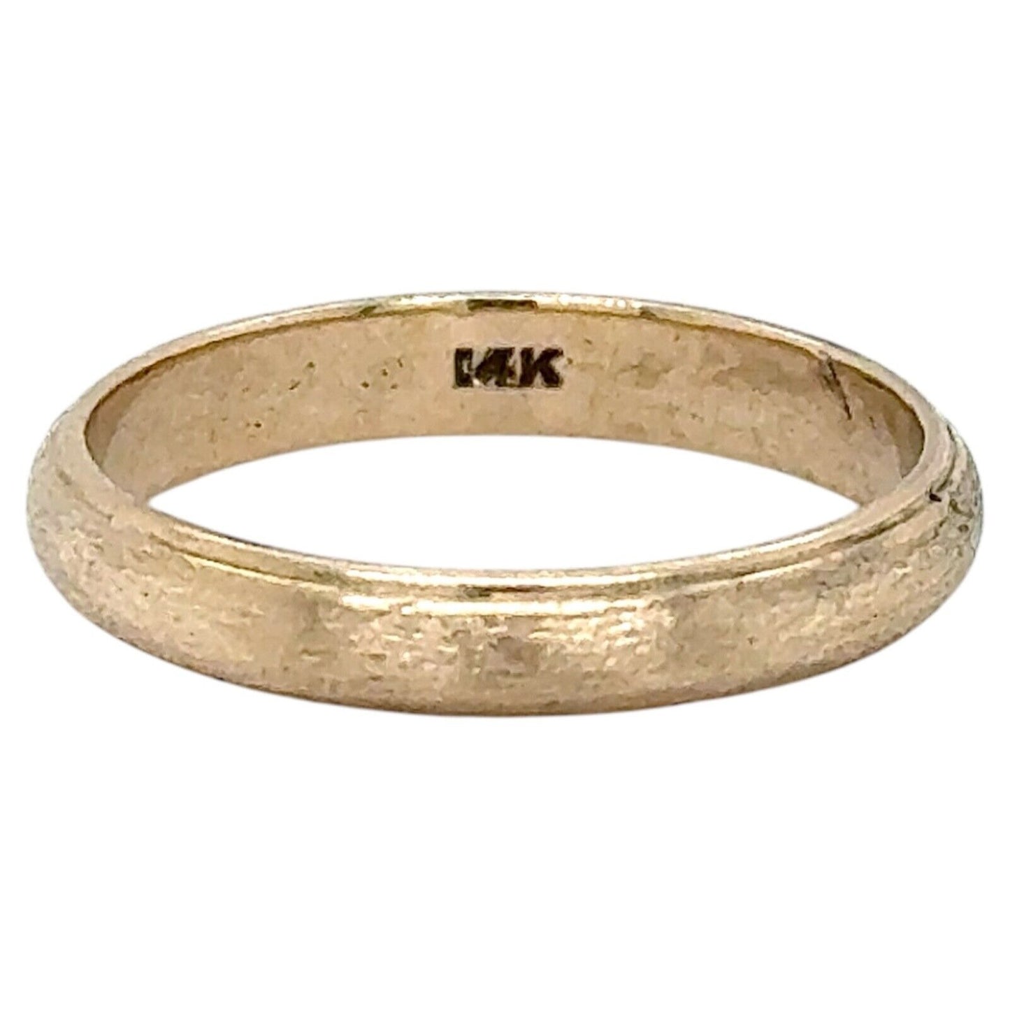 14k Yellow Gold 3.3mm Wedding Band Ring 2.8g Size 8