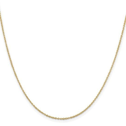 Gold Plated Sterling Silver 1.10mm Cable Chain Necklace 18 Inches