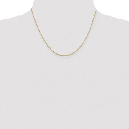 Gold Plated Sterling Silver 1.10mm Cable Chain Necklace 18 Inches