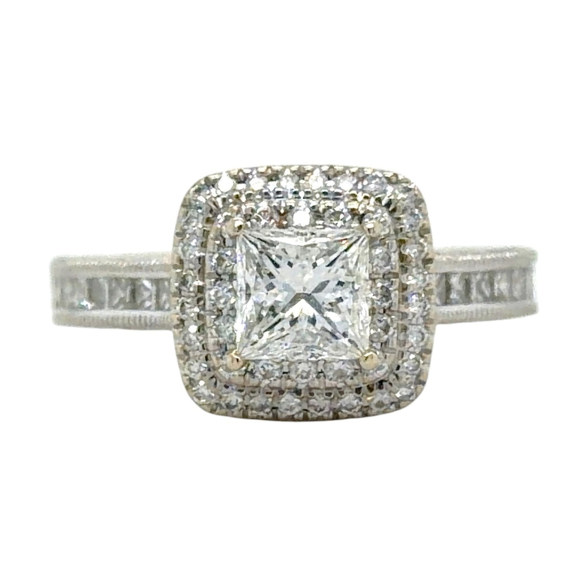1 1/4ctw Diamond Engagement Ring 14k White Gold 5.4g Size 6.5