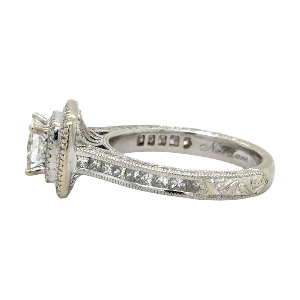 1 1/4ctw Diamond Engagement Ring 14k White Gold 5.4g Size 6.5