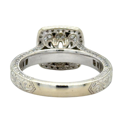 1 1/4ctw Diamond Engagement Ring 14k White Gold 5.4g Size 6.5