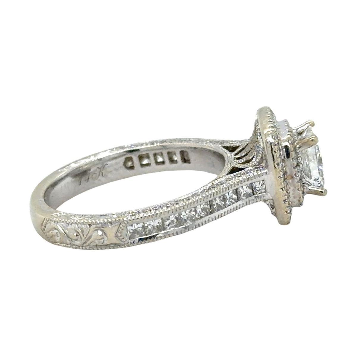 1 1/4ctw Diamond Engagement Ring 14k White Gold 5.4g Size 6.5