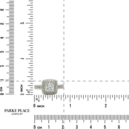1 1/4ctw Diamond Engagement Ring 14k White Gold 5.4g Size 6.5