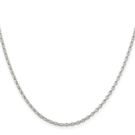 Sterling Silver 1.6mml Fancy Rolo Chain Necklace 18" 925
