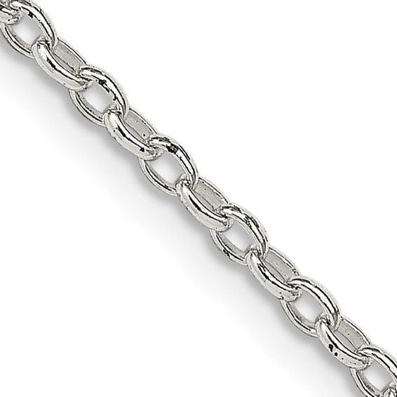 Sterling Silver 1.6mml Fancy Rolo Chain Necklace 18" 925