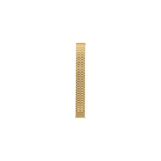 Mens Yellow Tone Metal Straight Spring End Expansion Watch Band 16-22mm