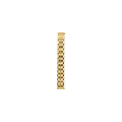 Mens Yellow Tone Metal Straight Spring End Expansion Watch Band 16-22mm