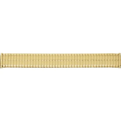 Mens Yellow Tone Metal Straight Spring End Expansion Watch Band 16-22mm