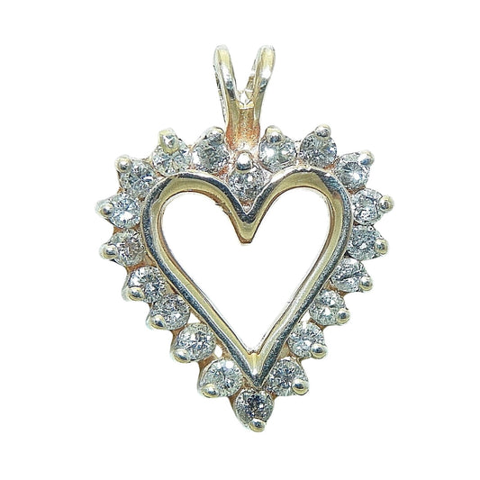1/3 ct Diamond Heart Pendant  10k Yellow GOLD 2.3g