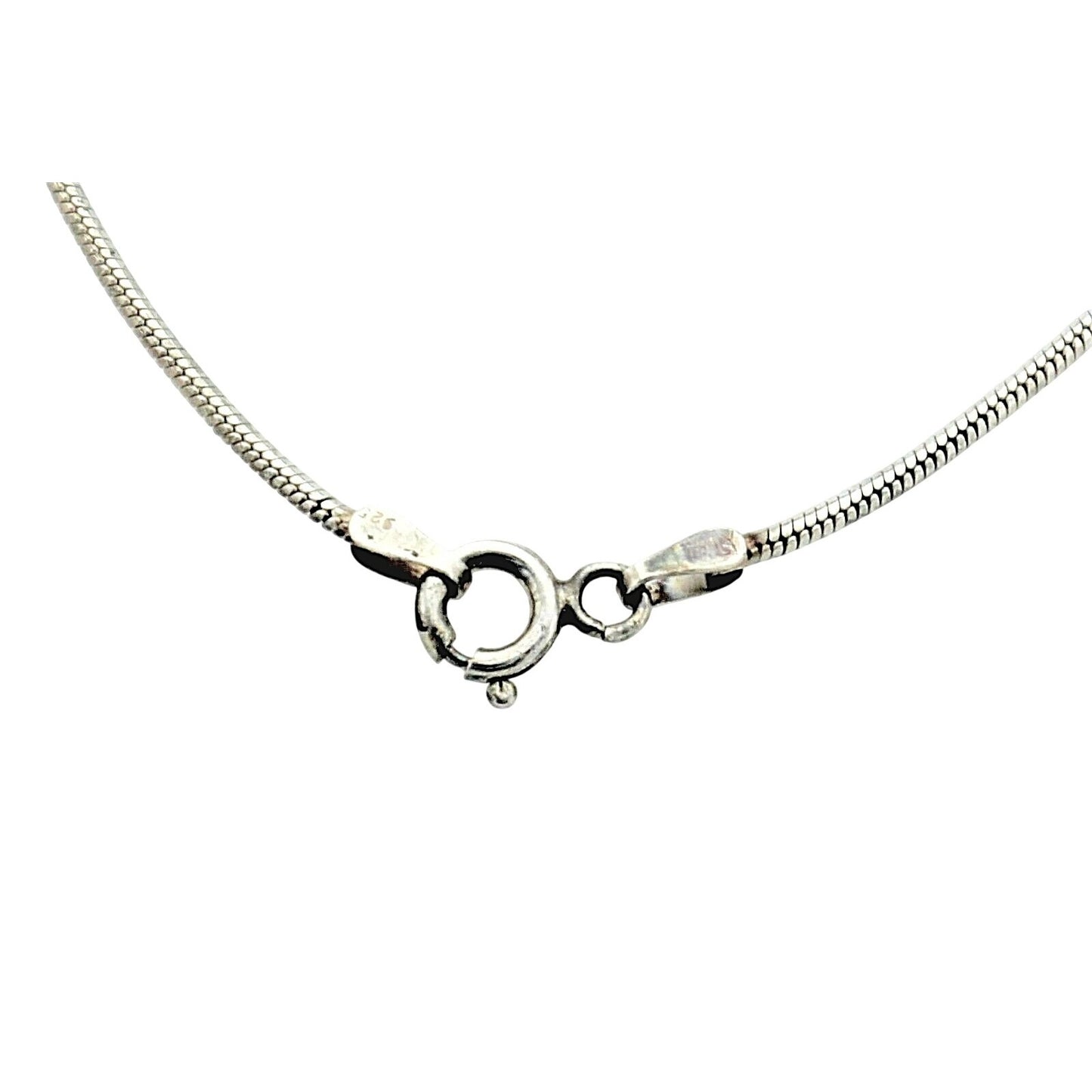 Onyx Pendant With 18 Inch Snake Chain In Solid .925 Sterling Silver 17.0 g