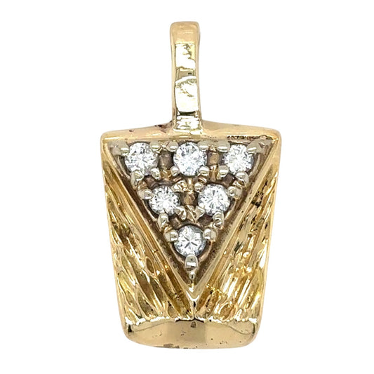 1/7ctw Diamond 14k Yellow Gold Pendant 5.5g SI Clarity G-H Color