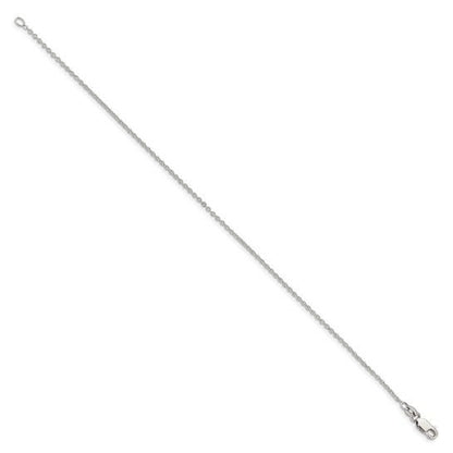 Sterling Silver 925 Cable Chain Necklace 20" Length 1.5mm