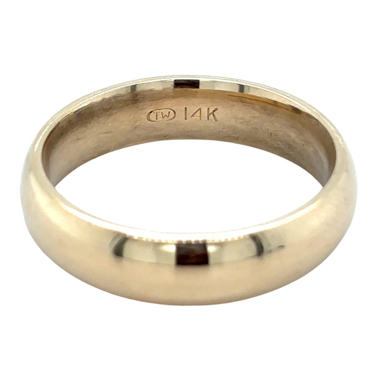 14k Yellow Gold 5.5mm Comfort Fit Size 10 Wedding Band Ring 8.2g