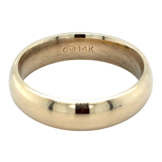 14k Yellow Gold 5.5mm Comfort Fit Size 10 Wedding Band Ring 8.2g