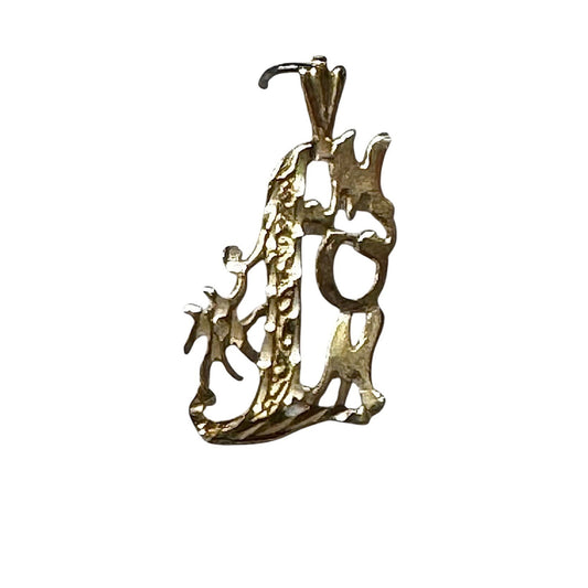 #1 Mom Pendant 14K Yellow Gold 1.0g