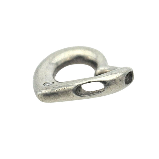 Vintage Heart Pendant With Diamond Accent .925 Sterling Silver 4.0g