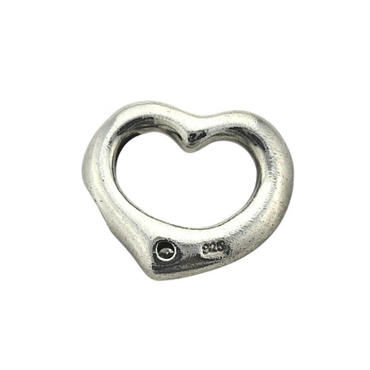 Vintage Heart Pendant With Diamond Accent .925 Sterling Silver 4.0g