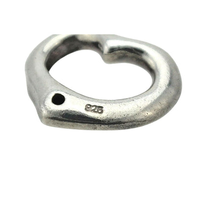 Vintage Heart Pendant With Diamond Accent .925 Sterling Silver 4.0g