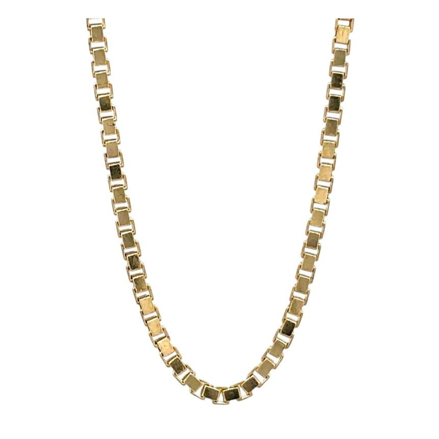 10k Yellow Gold 22 Inch Box Chain Necklace 3.6g