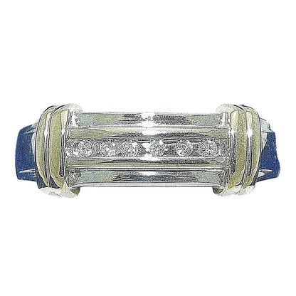 Mens 1/20 ct Diamond Band Ring  14k White Gold 6.7g Size 10