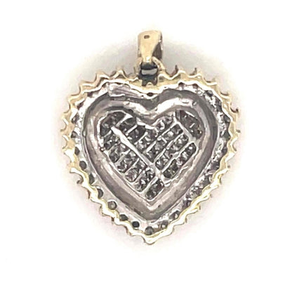 3/4 ctw Diamond Heart Pendant 10 k Yellow Gold 2.2 g
