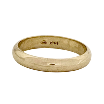 3.7mm Wedding Band Ring 14k Yellow Gold 3.9g Size 8.25