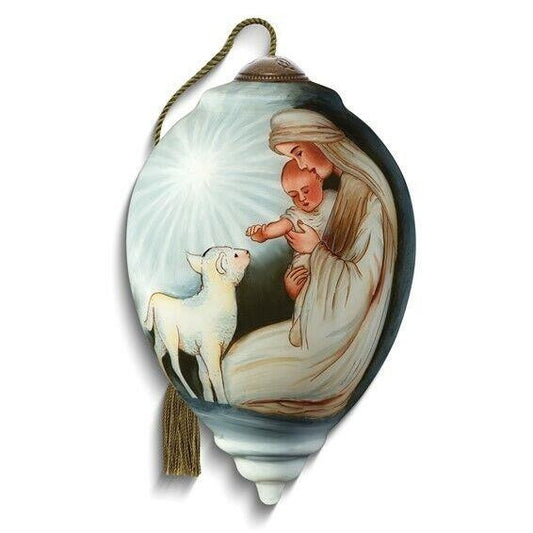 Ne'Qwa Mary And Joseph With Lamb Ornament
