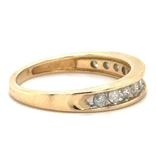 1/2ctw Diamond Band 10k Yellow Gold Ring 2.7g Size 7