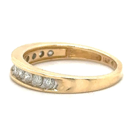 1/2ctw Diamond Band 10k Yellow Gold Ring 2.7g Size 7