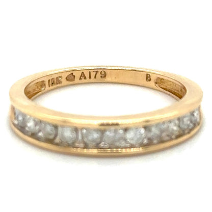 1/2ctw Diamond Band 10k Yellow Gold Ring 2.7g Size 7