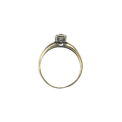 1/3 Ct Diamond Solitaire Ring In Solid 14K Yellow Gold Size 6.5 Fine Jewelry