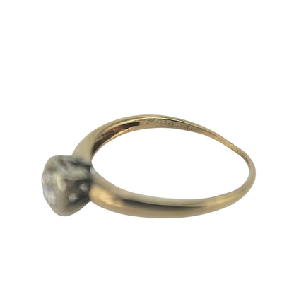 1/3 Ct Diamond Solitaire Ring In Solid 14K Yellow Gold Size 6.5 Fine Jewelry