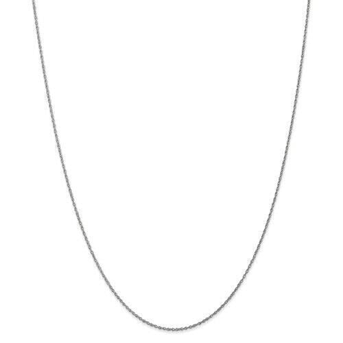 14k White Gold .8 mm Baby 16 Inch Rope Chain Necklace