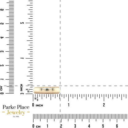 10K Yellow Gold 4.5mm Size 5.25 Wedding Band With Edge Detail 3.4g