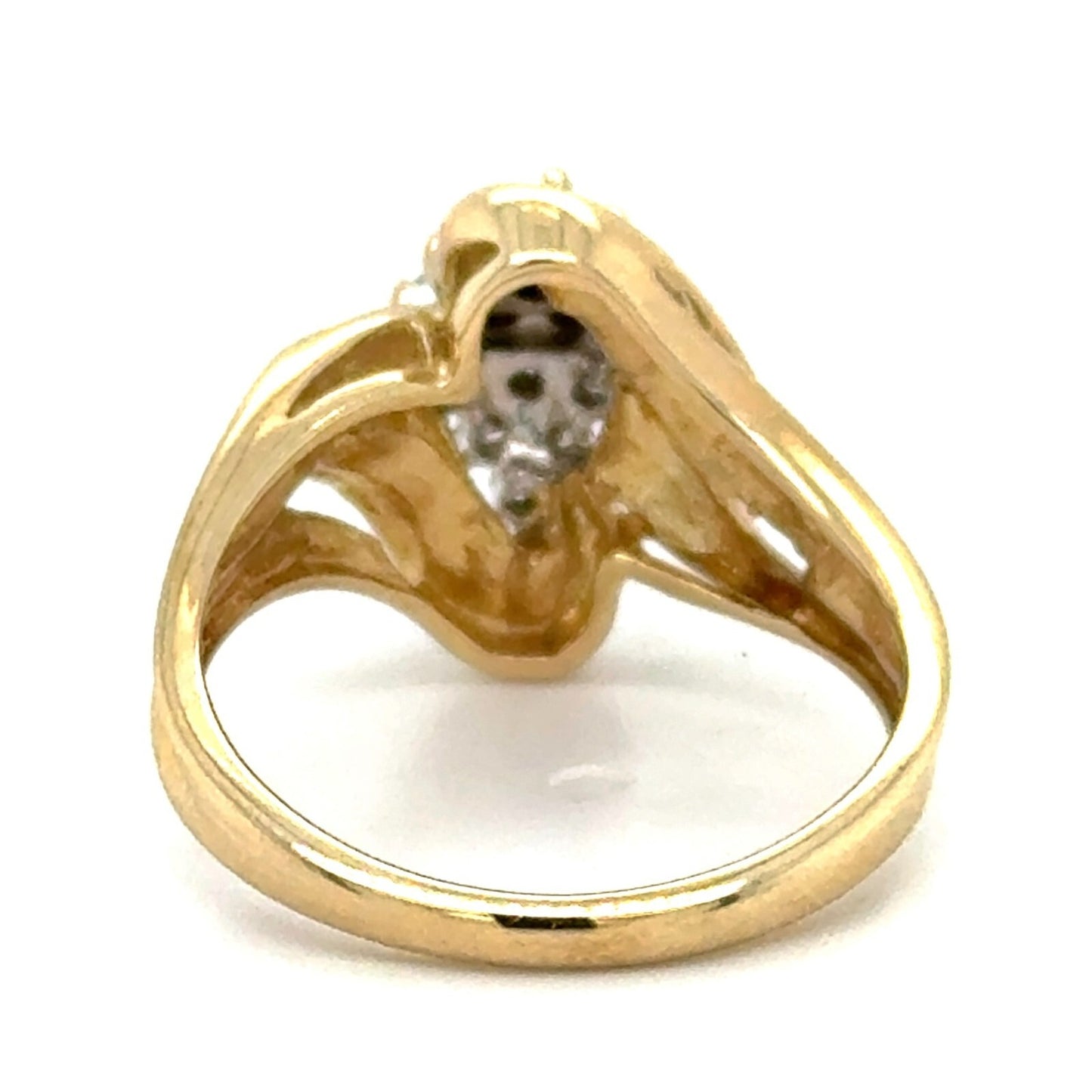 1/3ctw Diamond Cluster Ring 10k Yellow Gold 4.1g Size 7