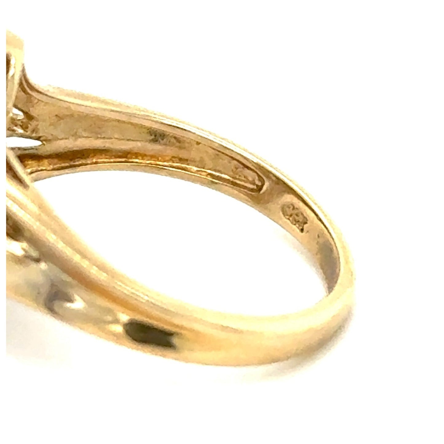 1/3ctw Diamond Cluster Ring 10k Yellow Gold 4.1g Size 7