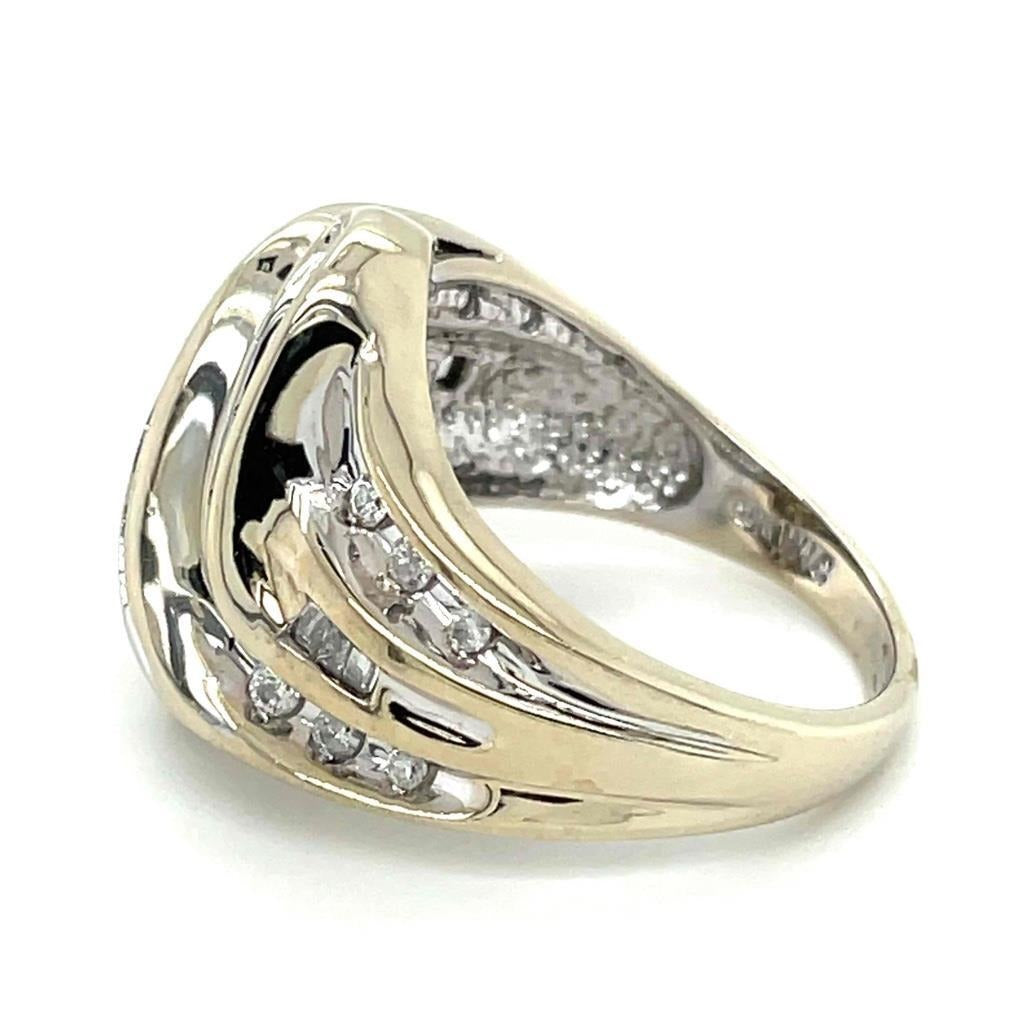 1/2ctw Diamond Cocktail Ring 10k White Gold 6.5g Size 7