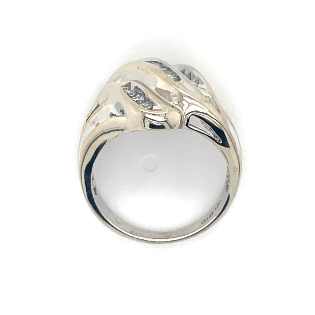 1/2ctw Diamond Cocktail Ring 10k White Gold 6.5g Size 7
