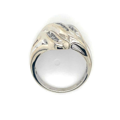 1/2ctw Diamond Cocktail Ring 10k White Gold 6.5g Size 7