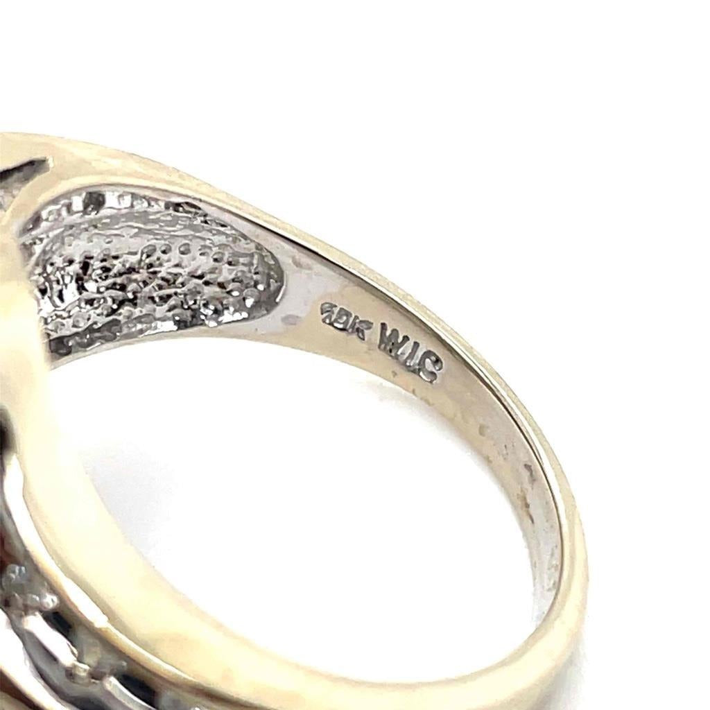 1/2ctw Diamond Cocktail Ring 10k White Gold 6.5g Size 7