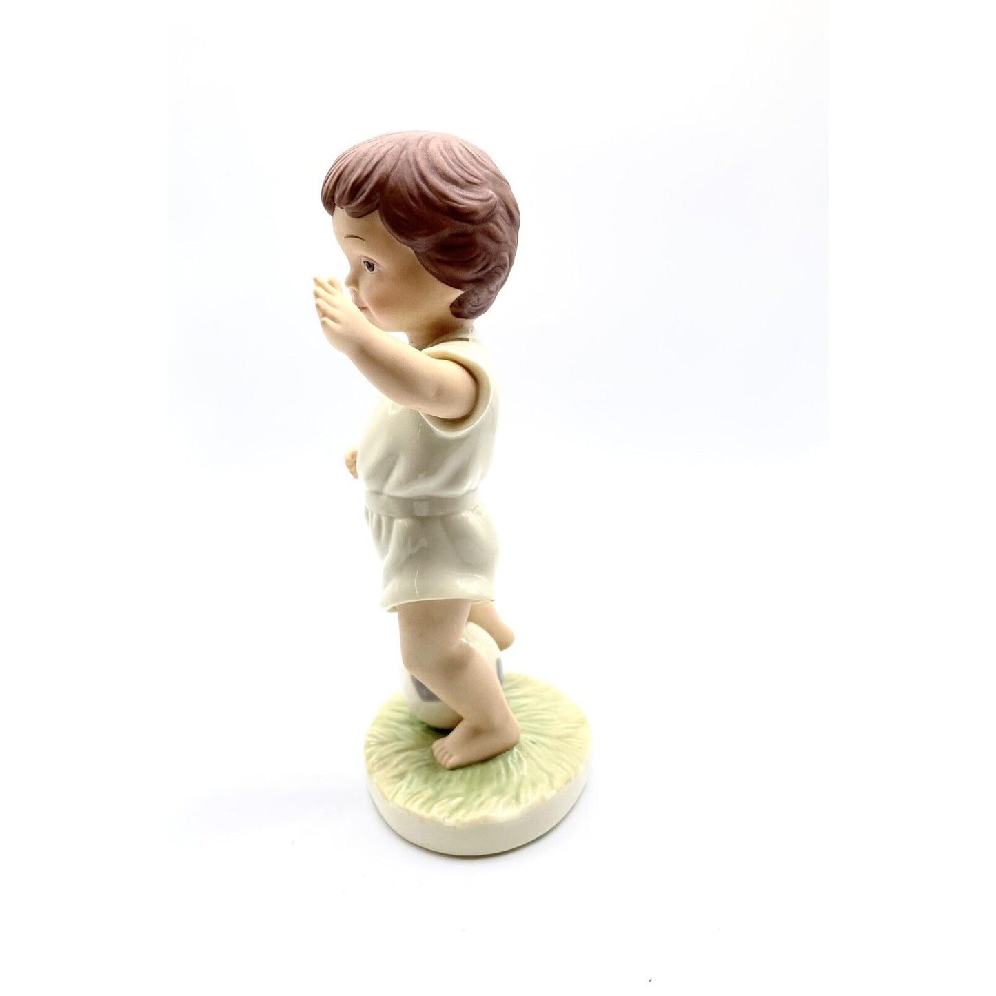 Lenox Barefoot Blessings Soccer Boy figurine young boy with  a soccer ball