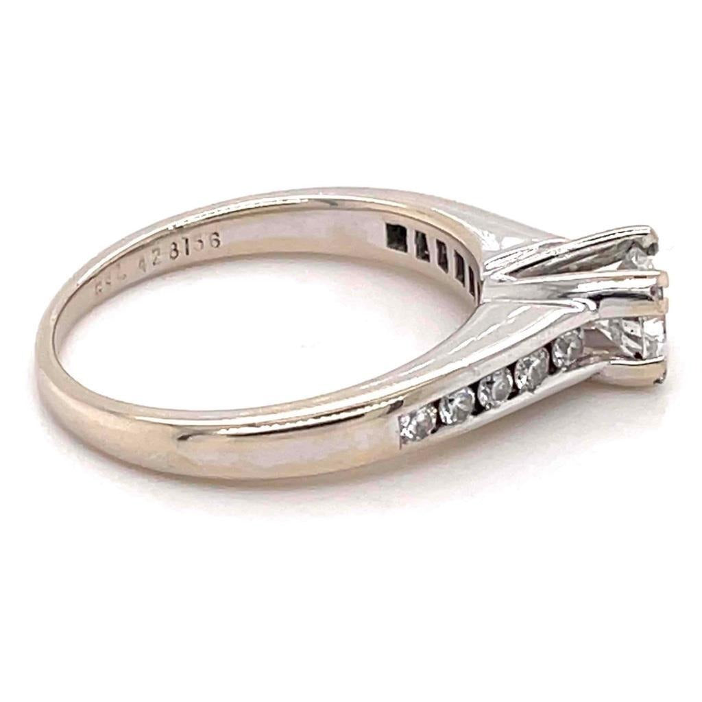 3/4 Ct Diamond Engagement Ring 14K White Gold Size 7 Design