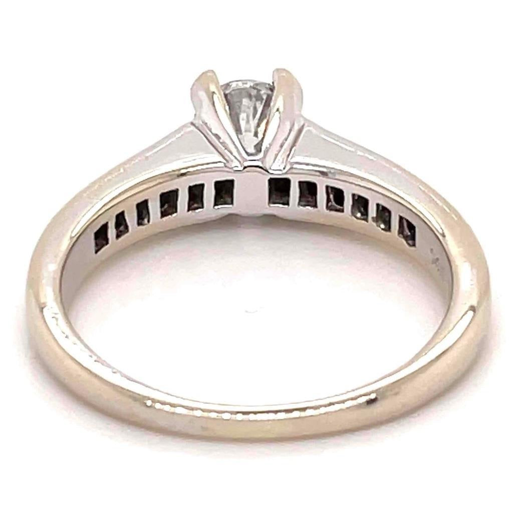 3/4 Ct Diamond Engagement Ring 14K White Gold Size 7 Design