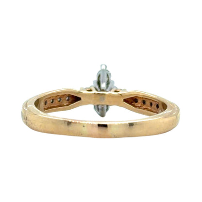 1/5ctw Diamond Cluster 10k Yellow Gold Ring 3.3g Size 8.5