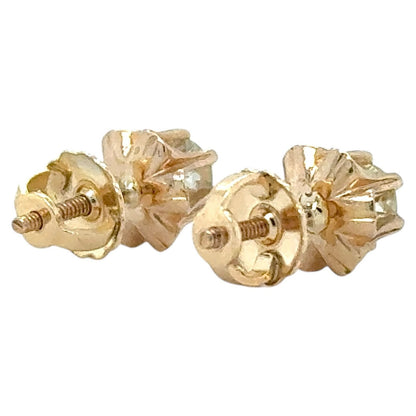3/8ctw Diamond 14k Yellow Gold Stud Earrings 1.6g (I1-3,J-L)