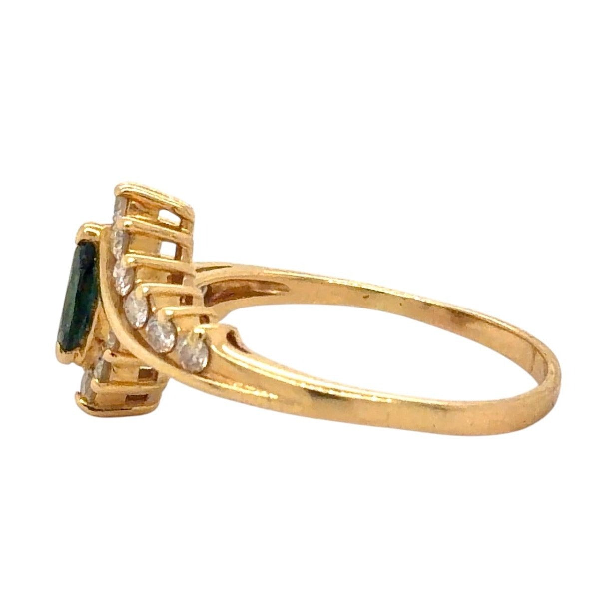 1/3ctw Sapphire & Diamond 14k Yellow Gold Ring 2.5g Size 7.5